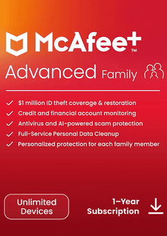 McAfee+ Advanced Family Unlimited users product image