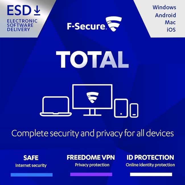 F-Secure Total Security & Privacy 2026 10 Devices Safe VPN Licence 1 Year Key UK product image